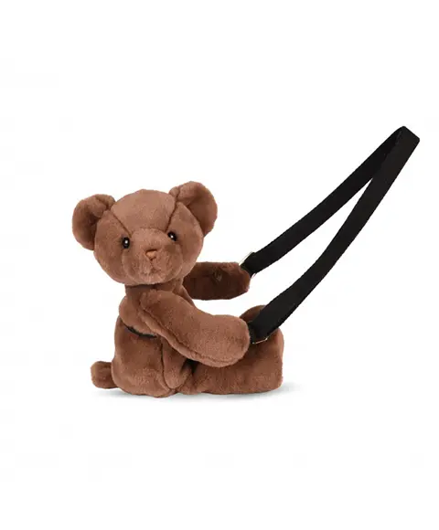 Sac bandouliere - Ours en peluche marron - 30 cm