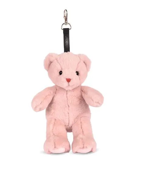 Porte clé - Bijou de sac Ours peluche - 20 cm - Rose clair