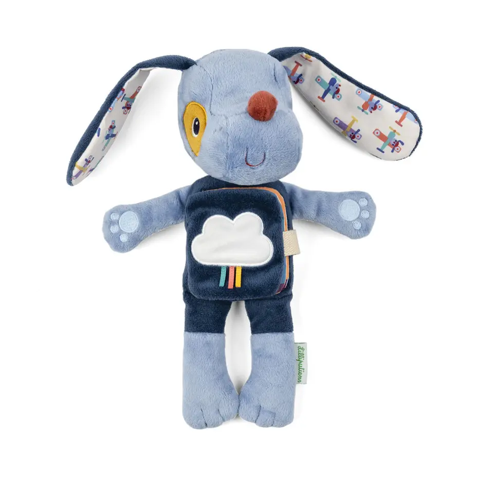 Peluche phosphorescente et livre en tissu Jules