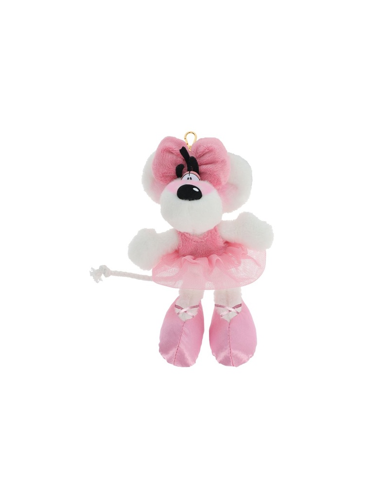 Porte-clés peluche Diddlina en robe ballerina 15cm