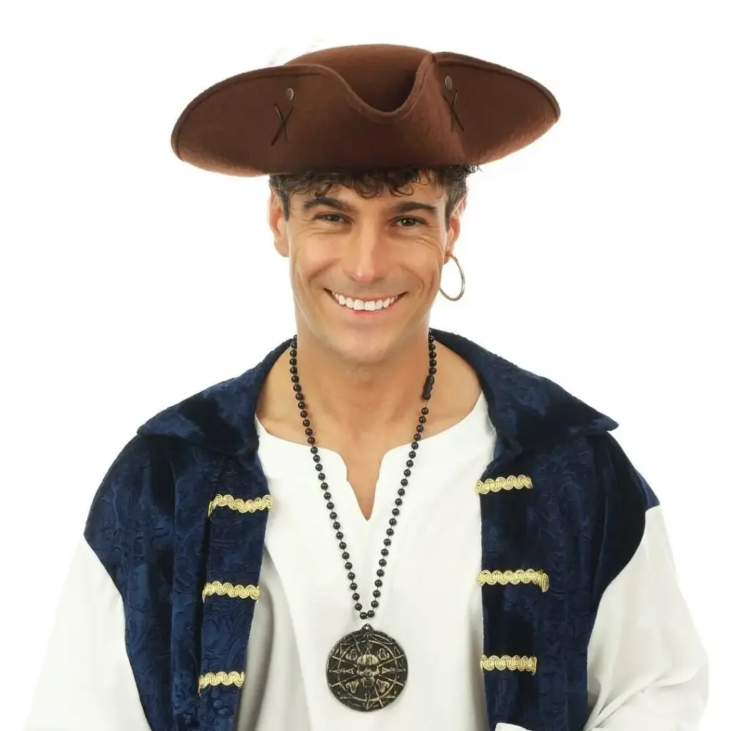 Chapeau de pirate marron - Adulte 