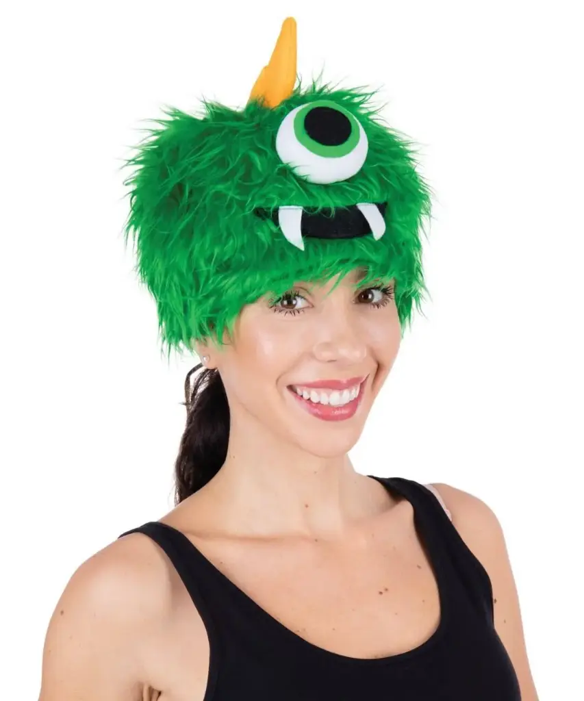 Chapeau monstre velu - Vert clair 