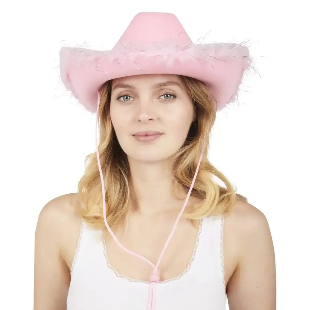 Chapeau cowgirl adulte - Rose