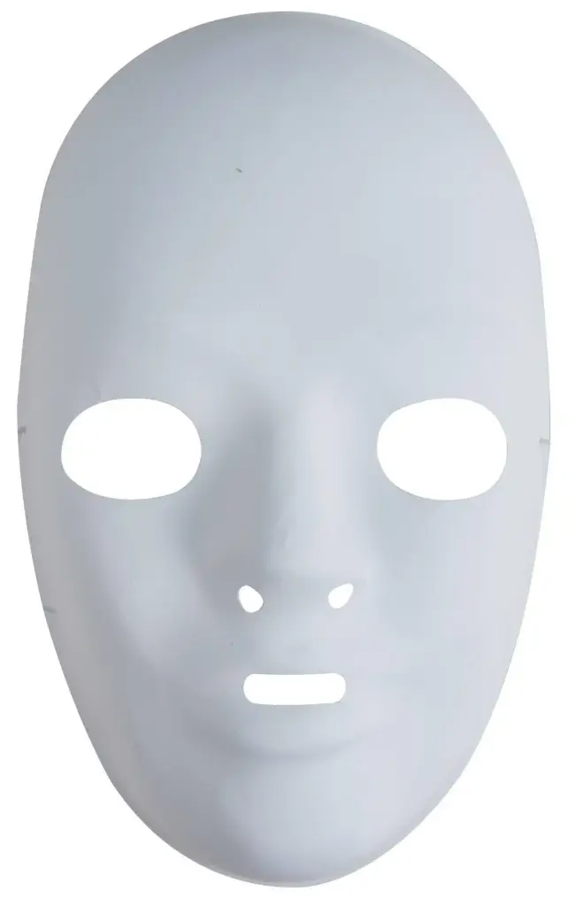 Masque visage blanc - Adulte 