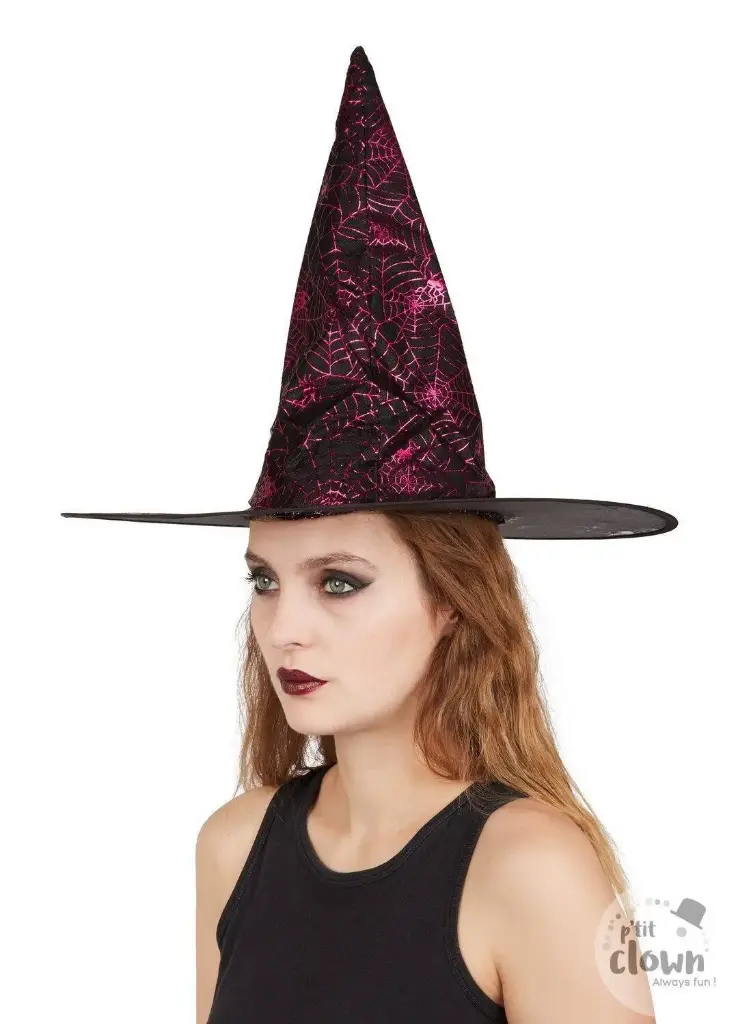 Chapeau sorcière toile d'araignée - adulte 