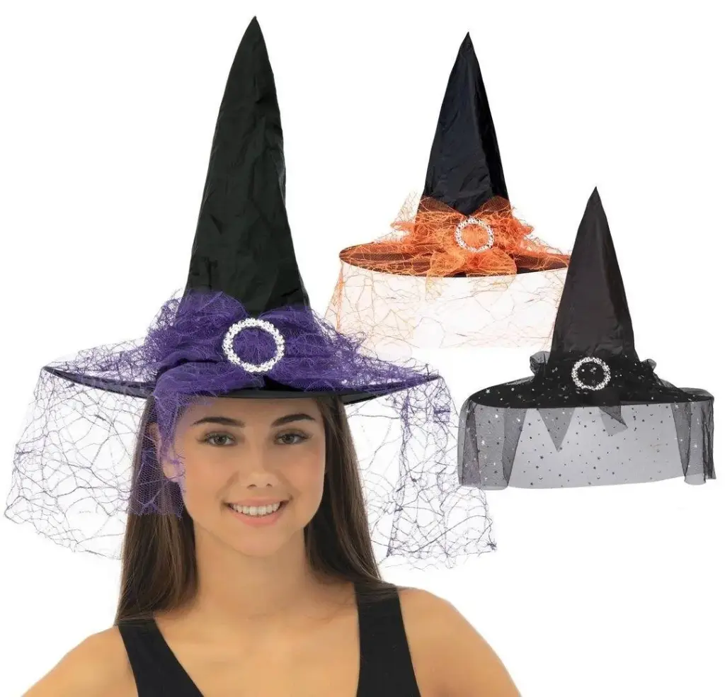 Chapeau de sorcière avec ruban 