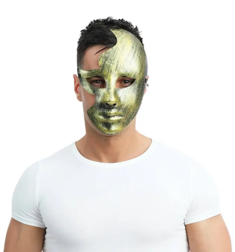 Masque visage brisé - Or