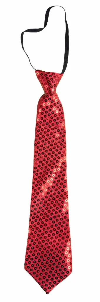 Cravate à sequins - Rouge
