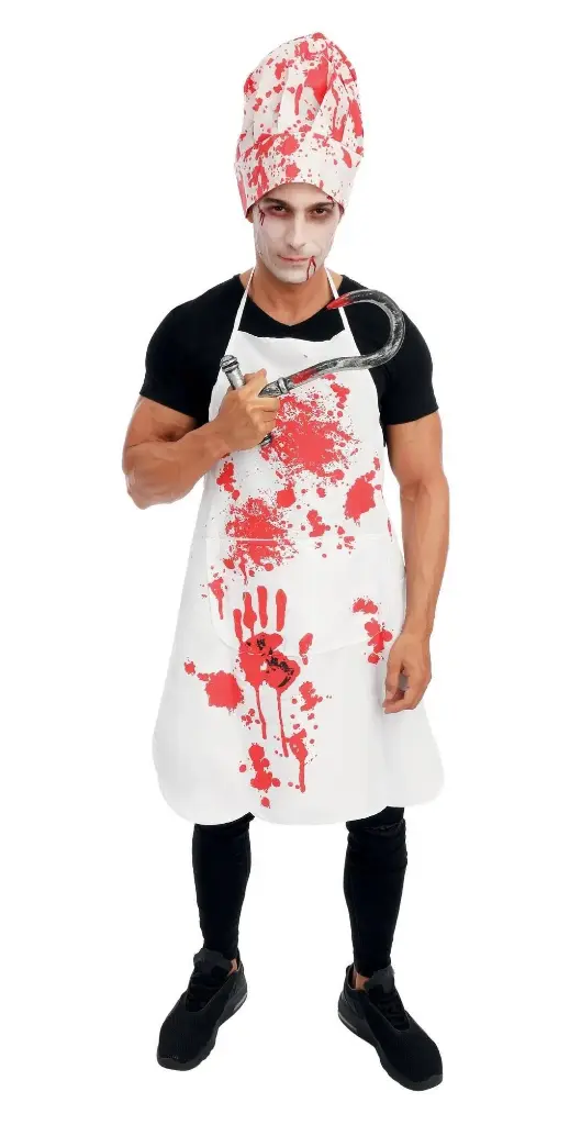 Costume cuisinier sanglant adulte - taille unique