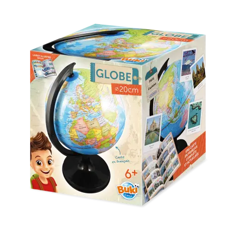 Globe 20 cm + livre illustré