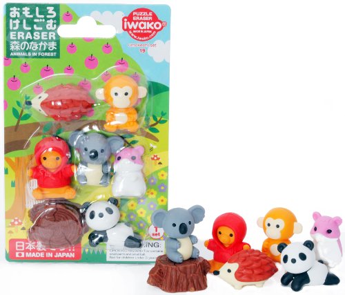  gomme iwako - Les animaux de la forêt 