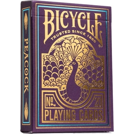 Bicycle Purple Peacock Playing Cards  Gold Cold Foil Playing Card Deck