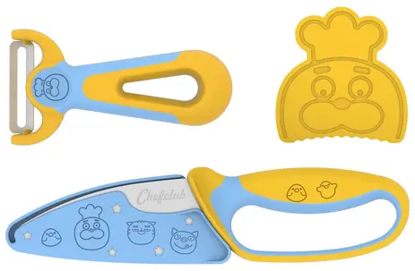 Chefclub kids - Couteau + protège-doigts + éplucheur