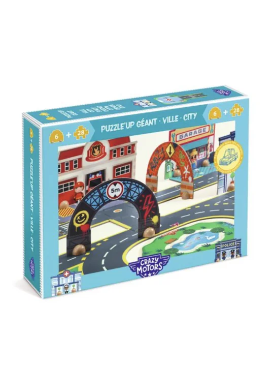 CRAZY MOTORS - Puzzl'Up Géant - Circuit de ville