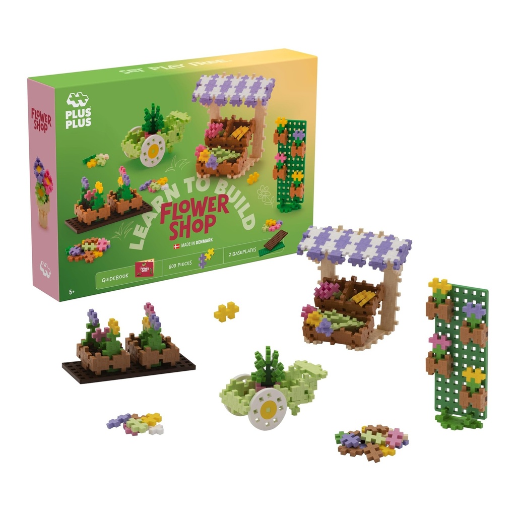 Plus plus  Kit découverte Échoppe aux fleurs - 600 Pcs