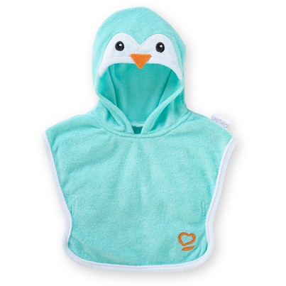 Cape de Bain Pingouin pour poupon 30 cm 