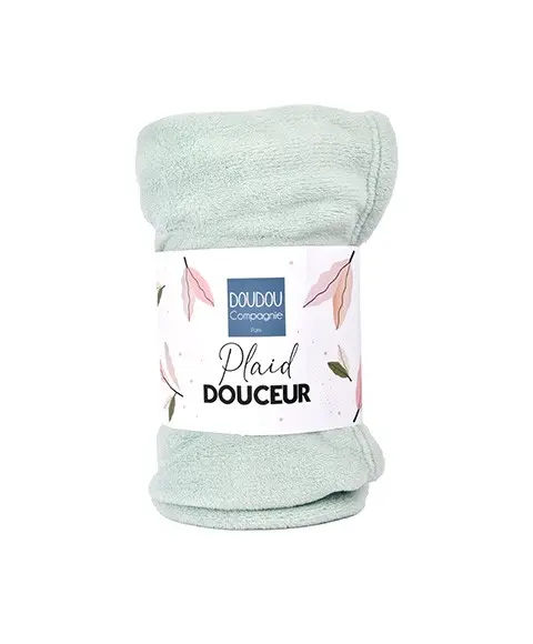 Plaid douceur vert amande 70x100cm