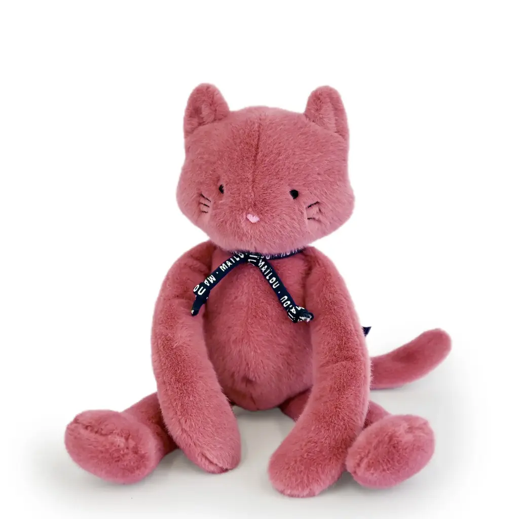 Chat Méloé 37 cm - poudre de rose 