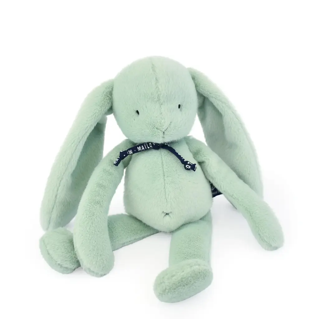 Lapin Méloé vert sauge - 37 cm