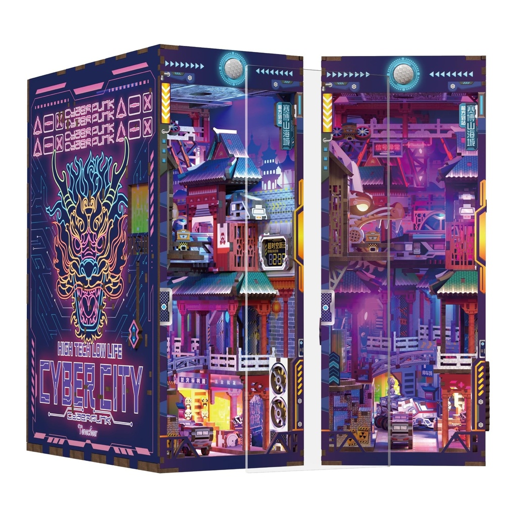 Cyber city - 3D puzzle - book nook kit 