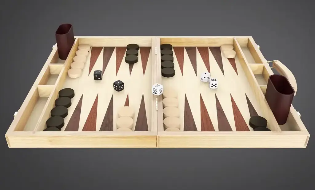 Jeu de backgammon pliable