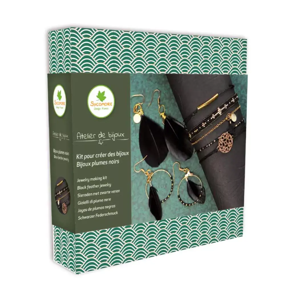 Atelier de bijoux - kit pour créer des bijoux plumes du soir