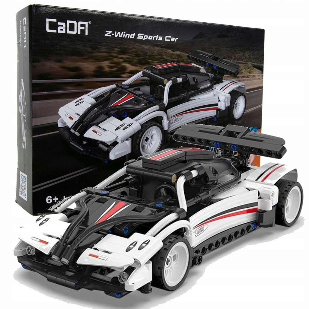 CaDa - Vehicules - Rétrofriction -1:18 Voiture de course  Blanche