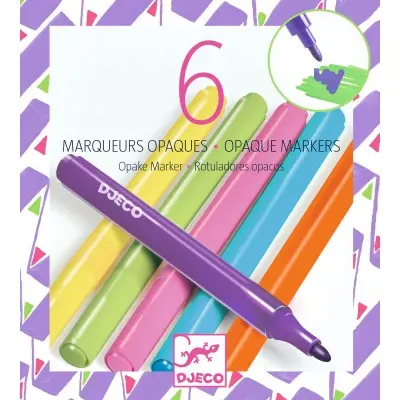 6 marqueurs opaques-Années 80