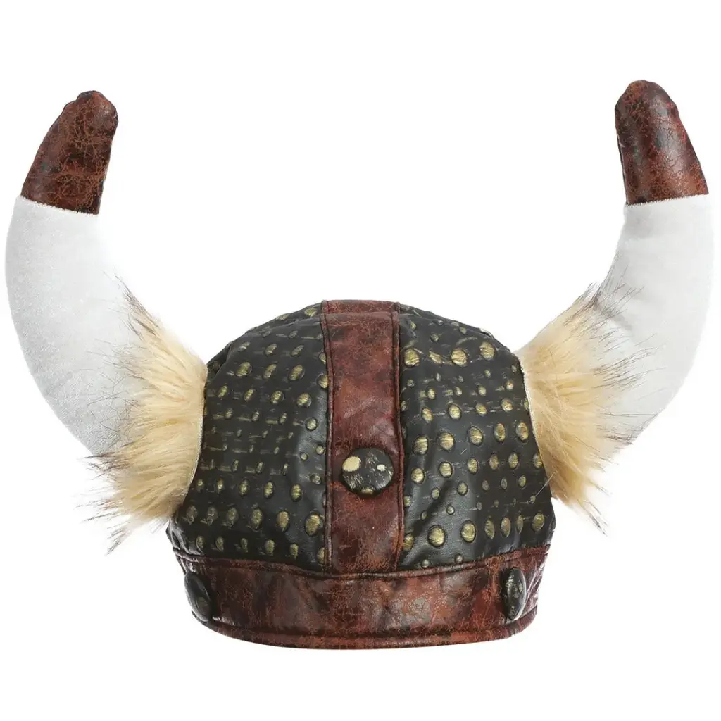  Casque Viking - effet cuir - adulte