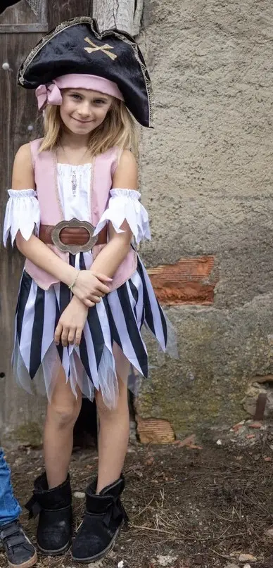 Déguisement - Robe de pirate Kira - Taille 7-8 ans 