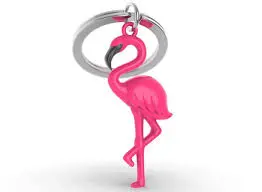 porte clés - flamant rose