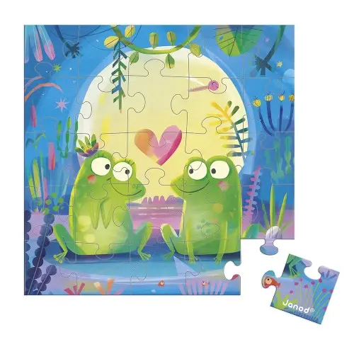 CARTE PUZZLE - Amour dans l'étang