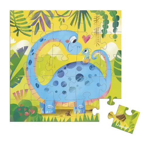 CARTE PUZZLE - Dino maman bébé