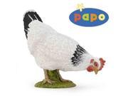 Pecking White Hen by Papo - 51160