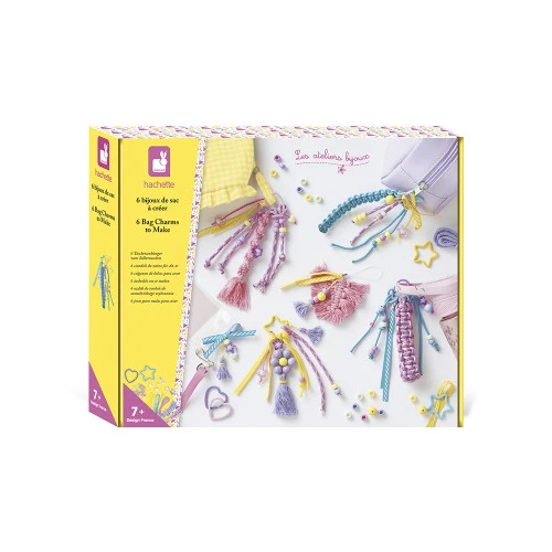 Kit créatif 6 Bijoux de sac à créer - Hachette