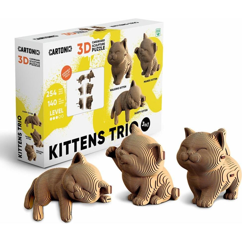 Cartonic 3D Puzzle - Trio de chats