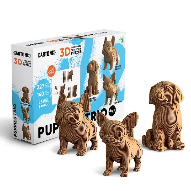 Cartonic 3D Puzzle - Trio de chiens