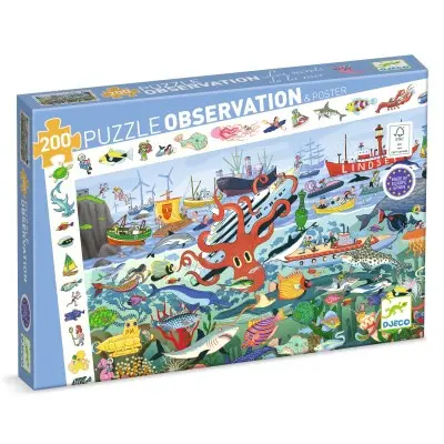 PUZZLE OBSERVATION 200 pcs - Les secrets de la mer