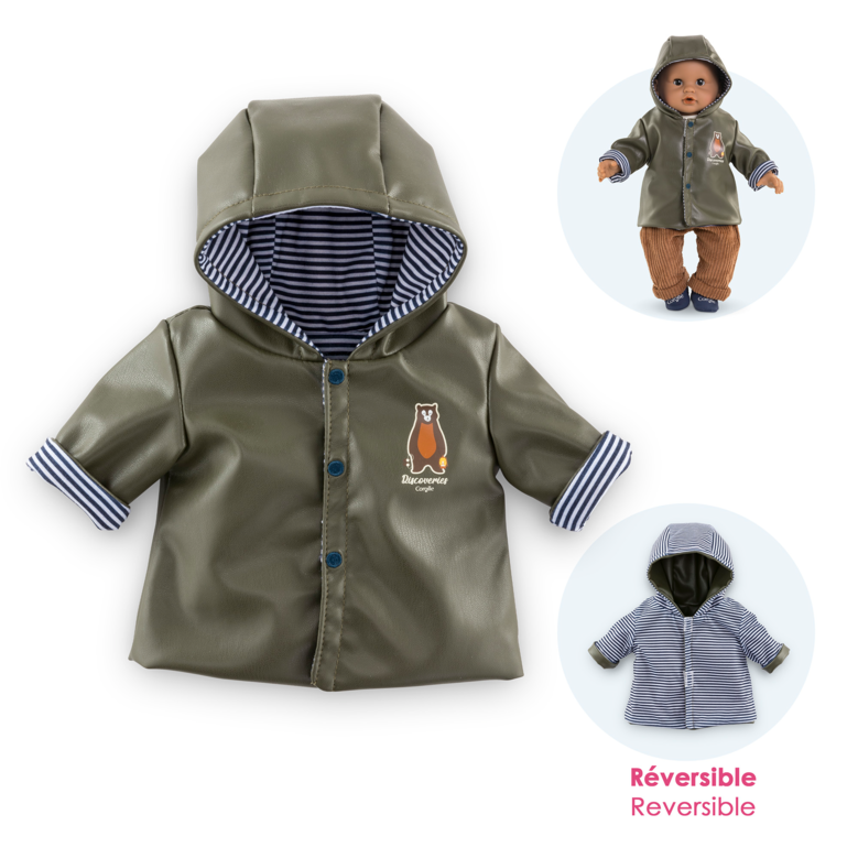 Ciré réversible Petit Explorateur pour poupon 30 cm