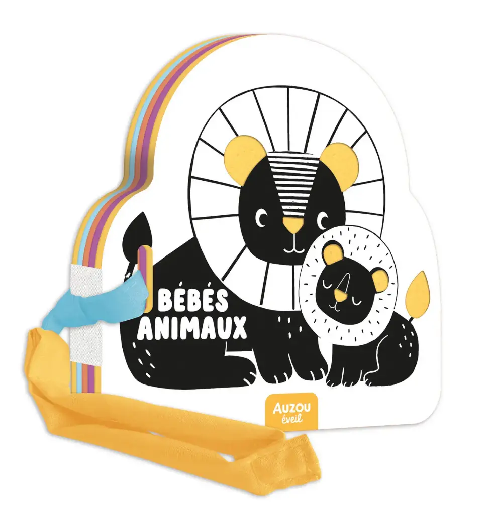 Livre poussette en noir et blanc - Bébés animaux