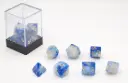 Set de 7 dés - Bleu et blanc