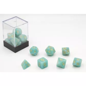 Set de 7 dés - Pastel turquoise