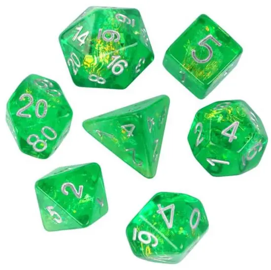 Set de 7 dés - Vert