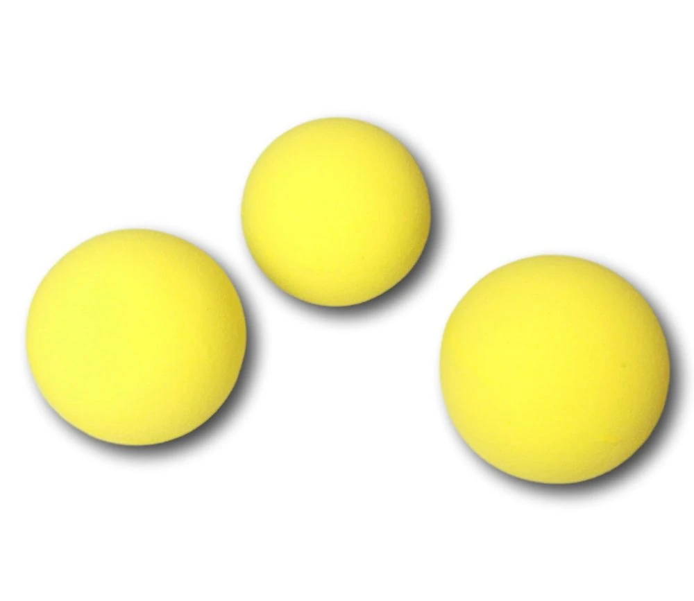 Balles en mousse 3 pcs - Jaune 