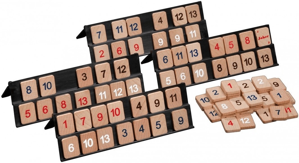 rummy de voyage en bois