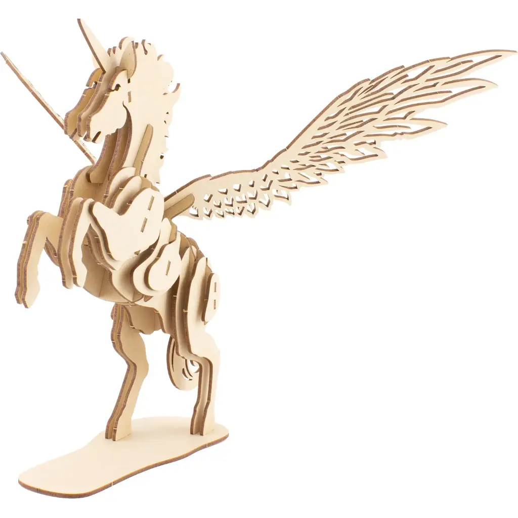 maquette en bois - licorne mythique