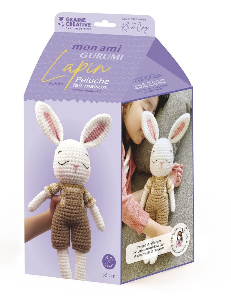 Kit mon ami gurumi lapin 140x340x140 mm