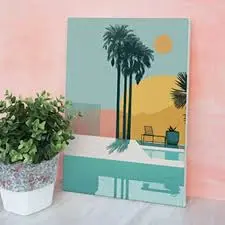 Peinture au numéro 20x30 cm - Palmiers