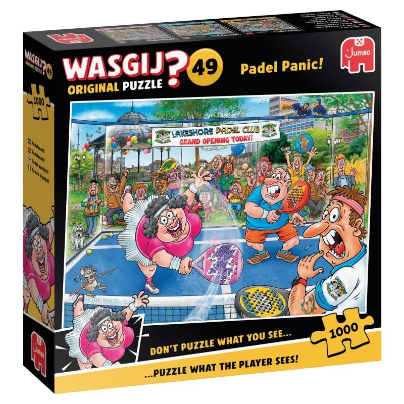 Puzzle Wasgij original 49 1000 pièces - Panique au padel ! 