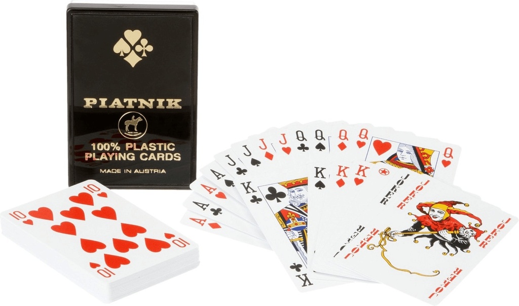 Piatnik cartes classiques 100% plastiques 4 index